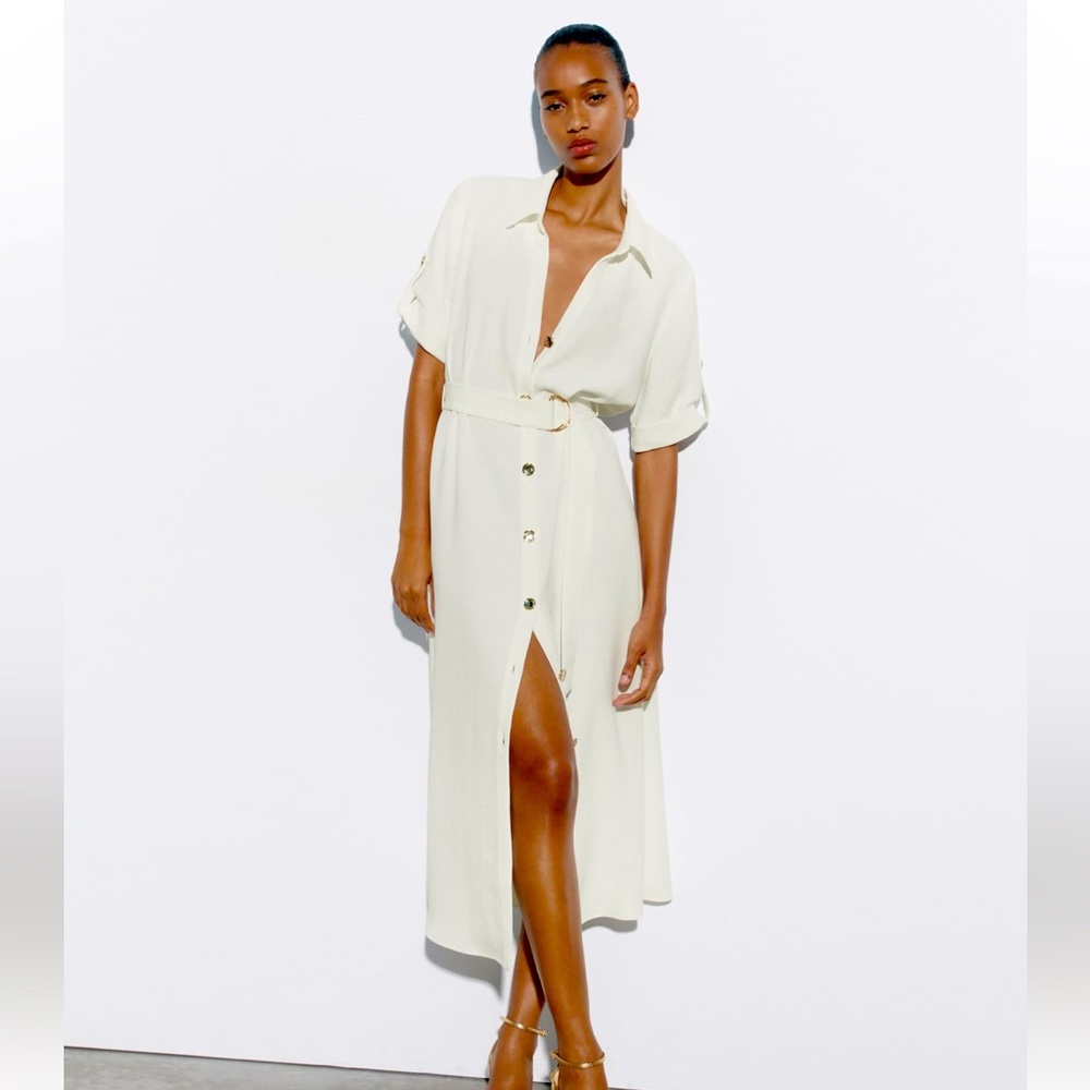 Zara Belted Shirt Dress